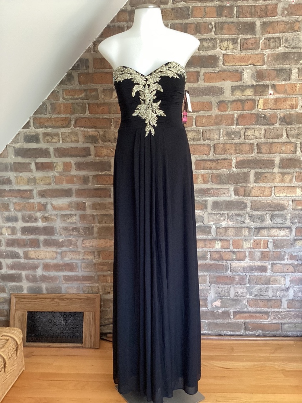Blondie Nites by Stacy Sklar black formal dress/ Prom dress Size 7. NWT